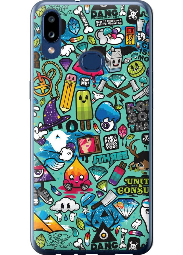 2D пластиковий чохол 'Стікер бомбінг 1' для Endorphone Samsung Galaxy A10s A107F (257902195)