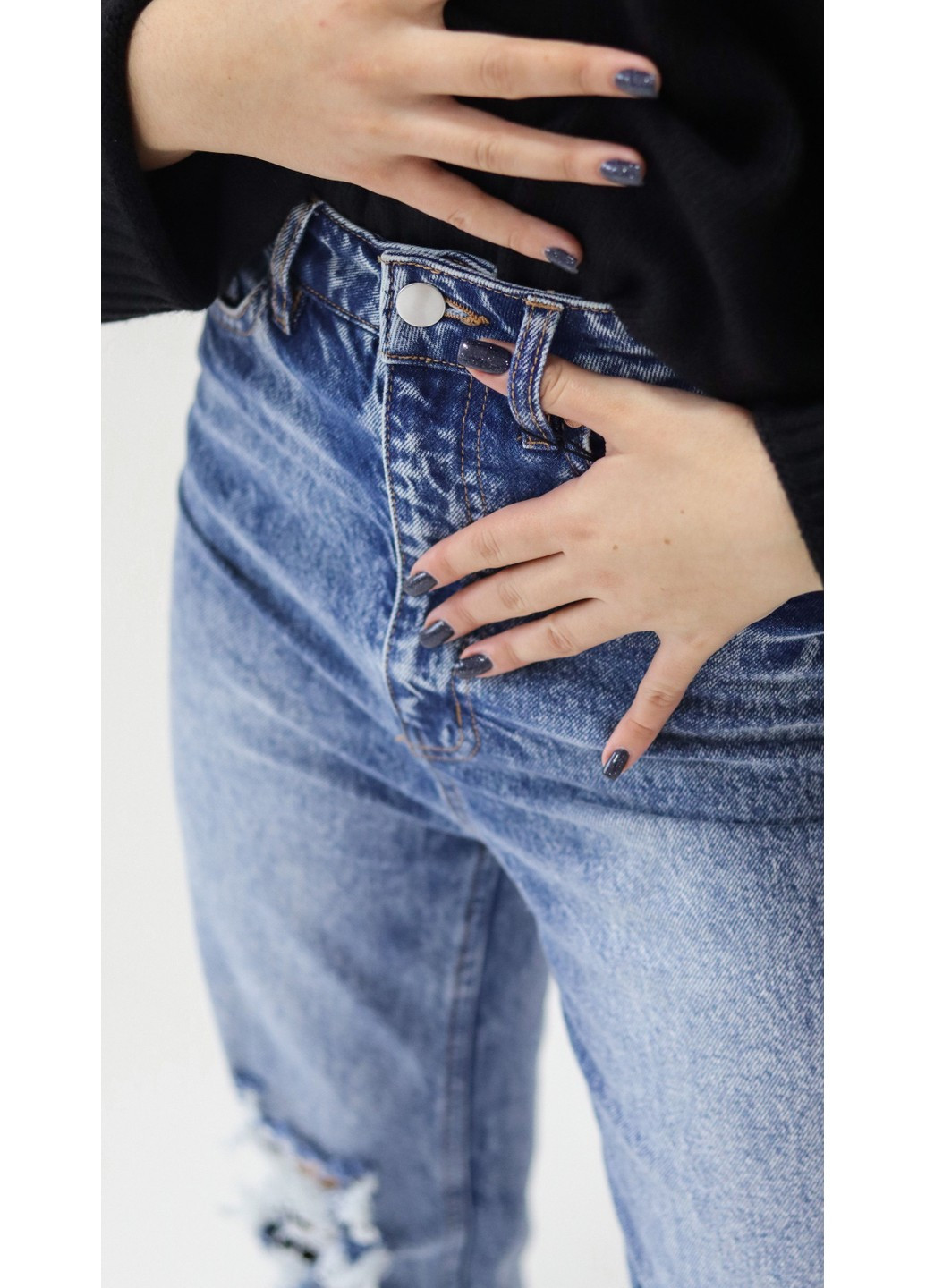 Жіночі прямі джинси висока талія Н&М (10254) 34 Сині H&M - (258744233)
