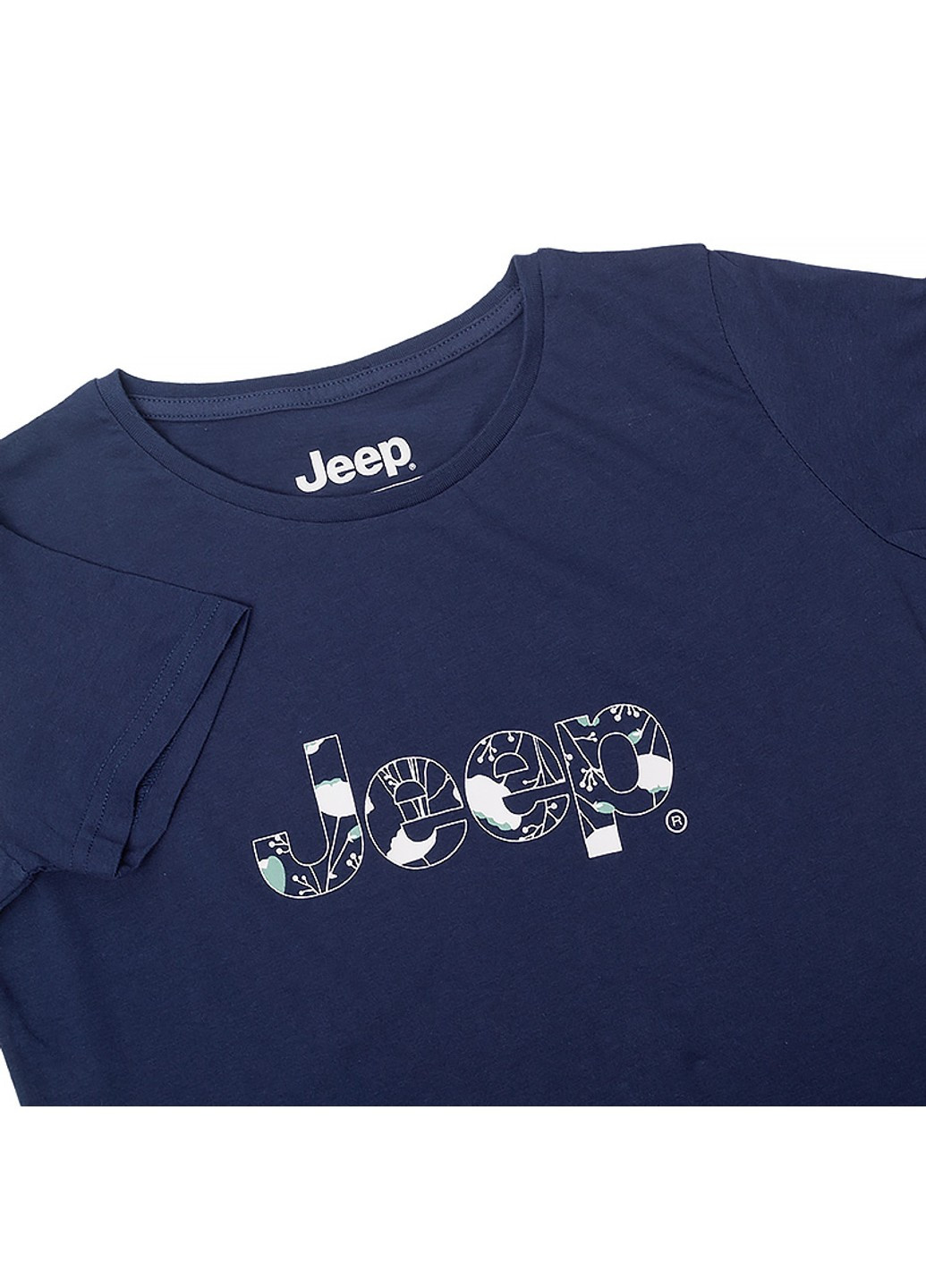 Синяя демисезон футболка t-shirt botanical print j22w Jeep