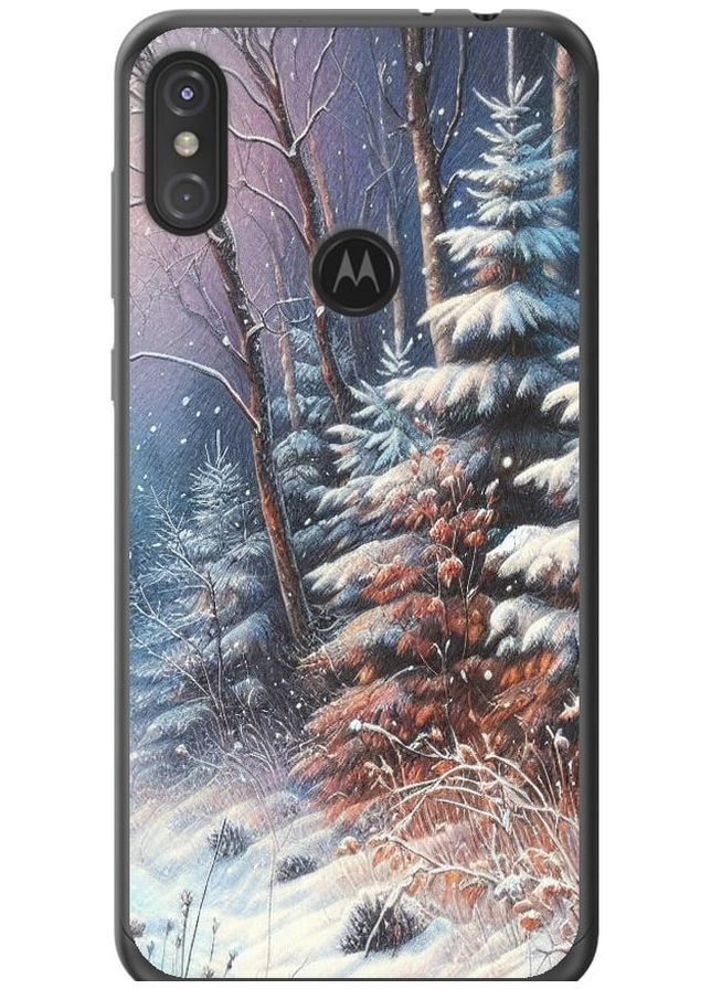 Силіконовий чохол 'Зимовий пейзаж' для Endorphone Motorola One Power (275463237)