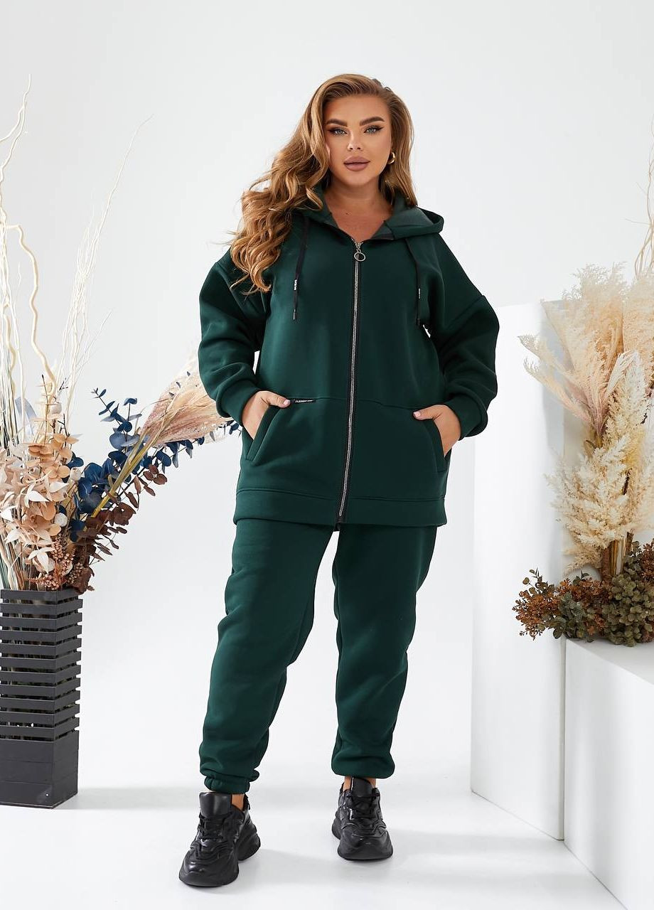 Женский теплый спортивный костюм цвет зеленый р.48/50 444314 New Trend (266423834)