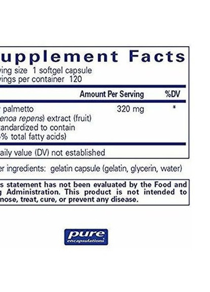 Saw Palmetto 320 mg 120 Caps PE-00783 Pure Encapsulations (257252688)