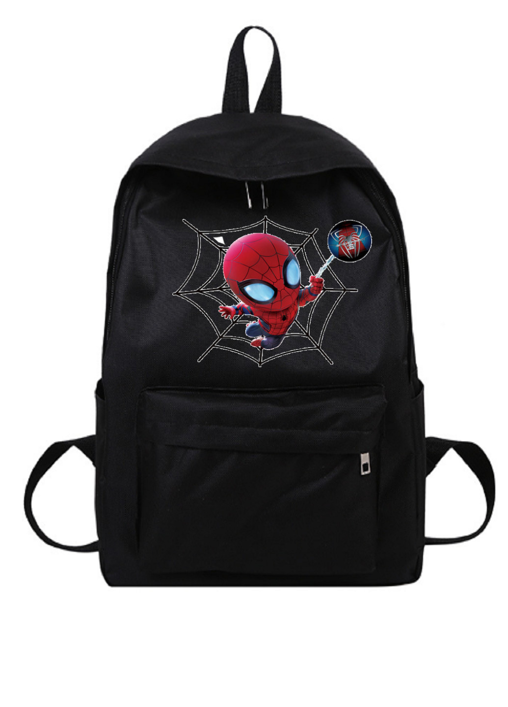 Міський рюкзак чорний 36*25 маленький павук No Brand (259575392)
