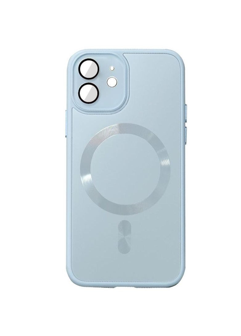 Силиконовый сапфировый чехол с защитой камеры на с MagSafe на Apple iPhone 12 (6.1") Epik (263776837)