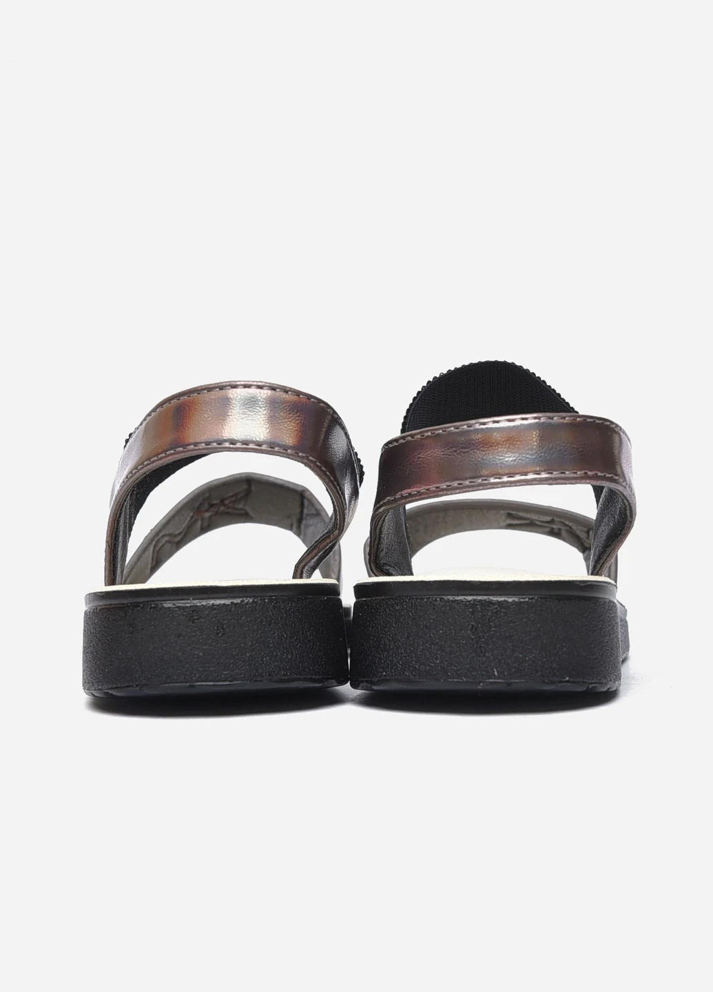 Бронзовые босоножки детские бронзового цвета Let's Shop со стразами