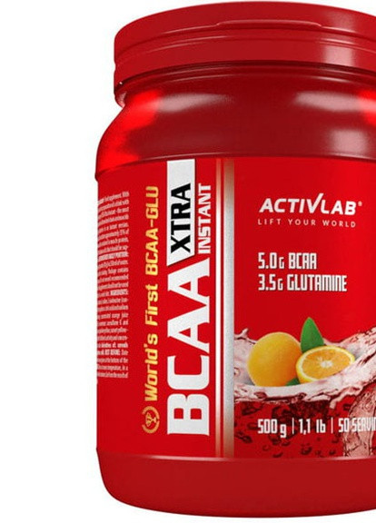 BCAA Xtra Instant 500 g /50 servings/ Orange ActivLab (257267818)