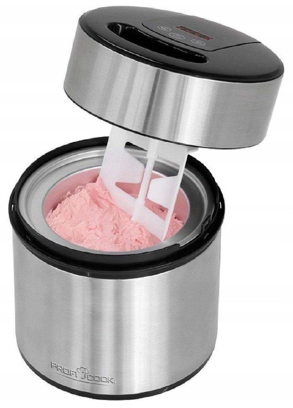 Морожениця фризер апарат машинка для приготування морозива напівавтоматична (476199-Prob) Срібляста Unbranded (277598247)