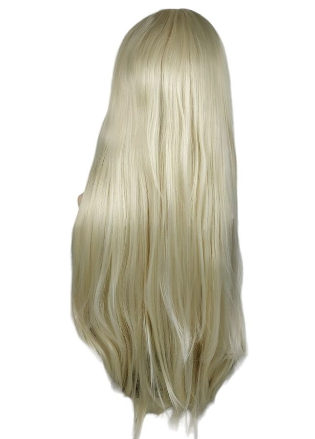Перука блонд пряма довга блондинка з чубчиком 70см жіноча з термоволокна No Brand (268987237)