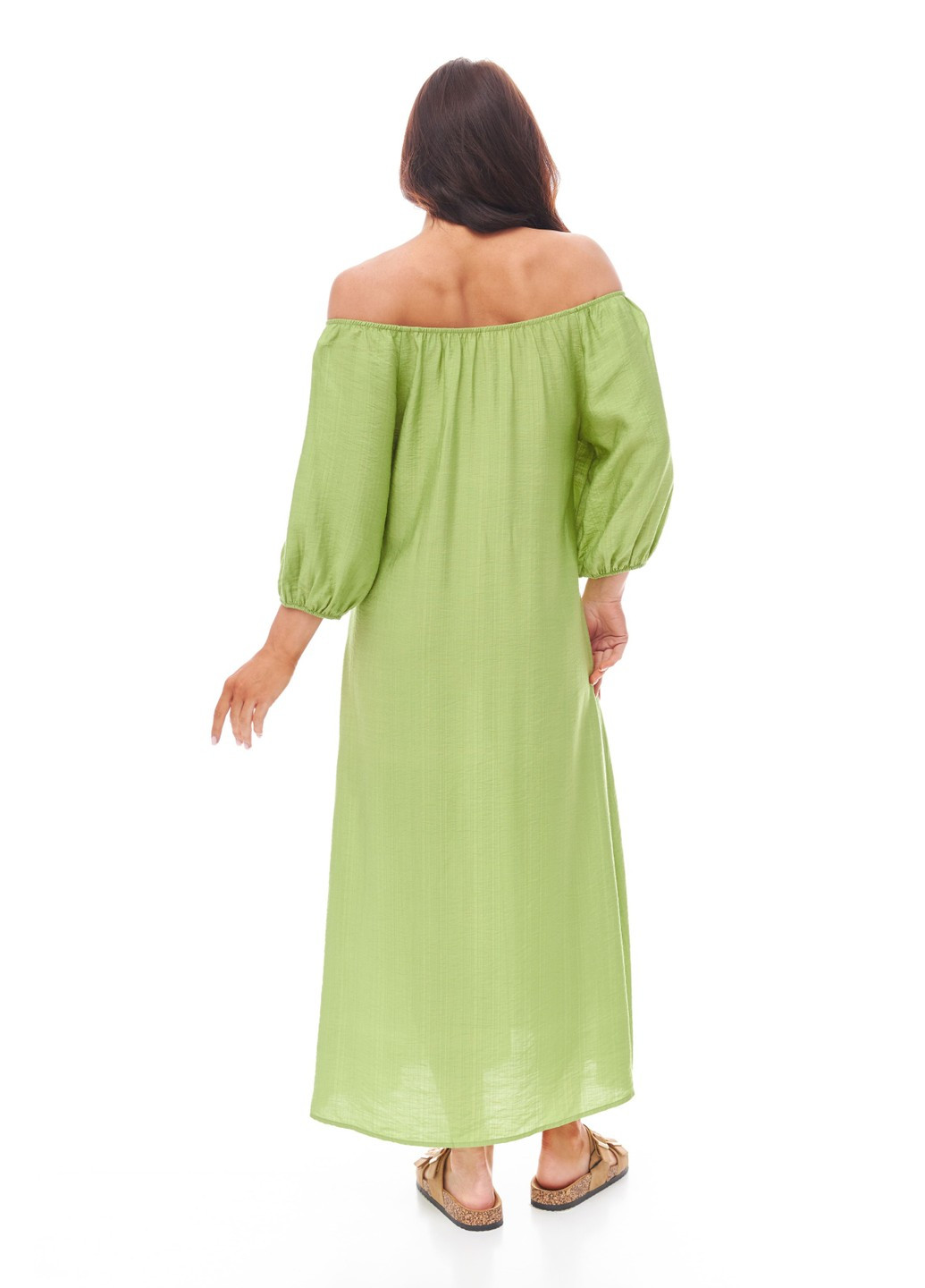 Зелена сукня довжини міді. колір – яблуко Oona