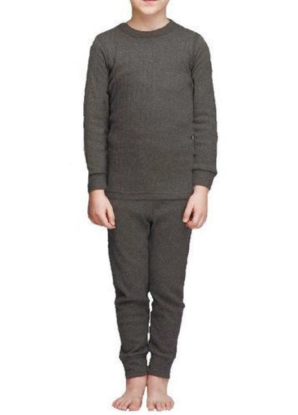 Комплект набор детское термобелье термоодежда костюм кофта кальсоны для холодной погоды рост 116 (475378-Prob) Серый Unbranded (266693827)