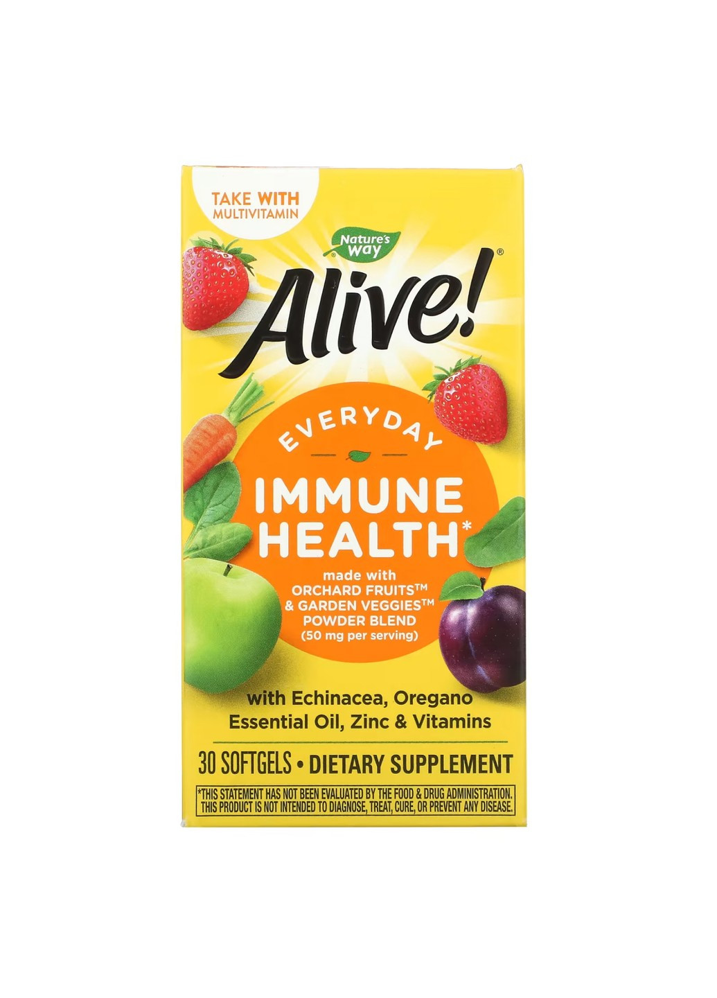 Комплекс для Поддержки Иммунитета Alive! Everyday Immune Health - 30 софтгель Nature's Way (269461762)
