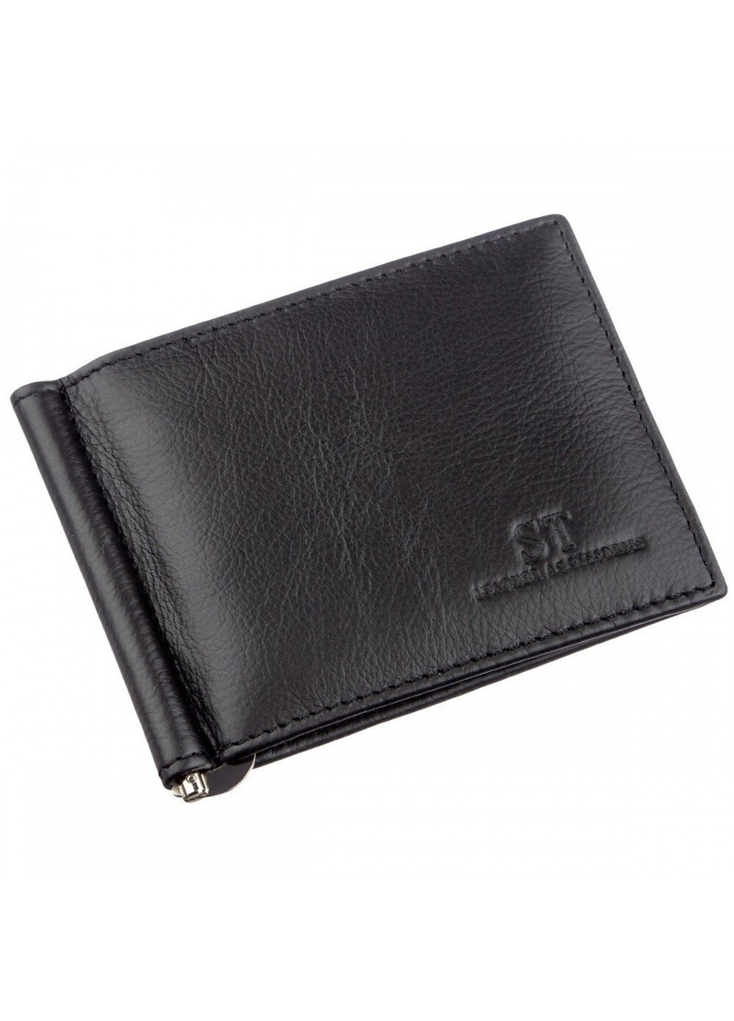 Чоловічий шкіряний затиск для купюр ST Leather 18948 Чорний ST Leather Accessories (262524064)