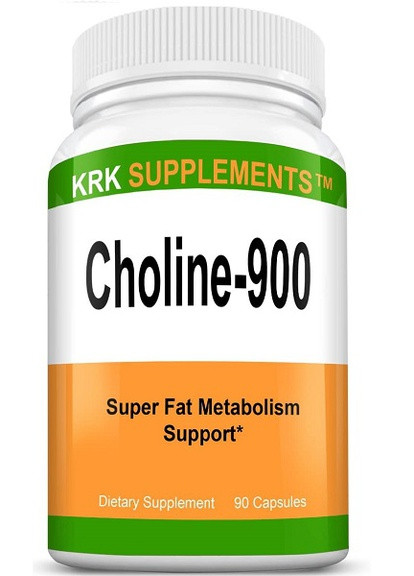 Choline-900 (Choline Bitartrate 900 mg) 90 Caps KRK Supplements (258499800)