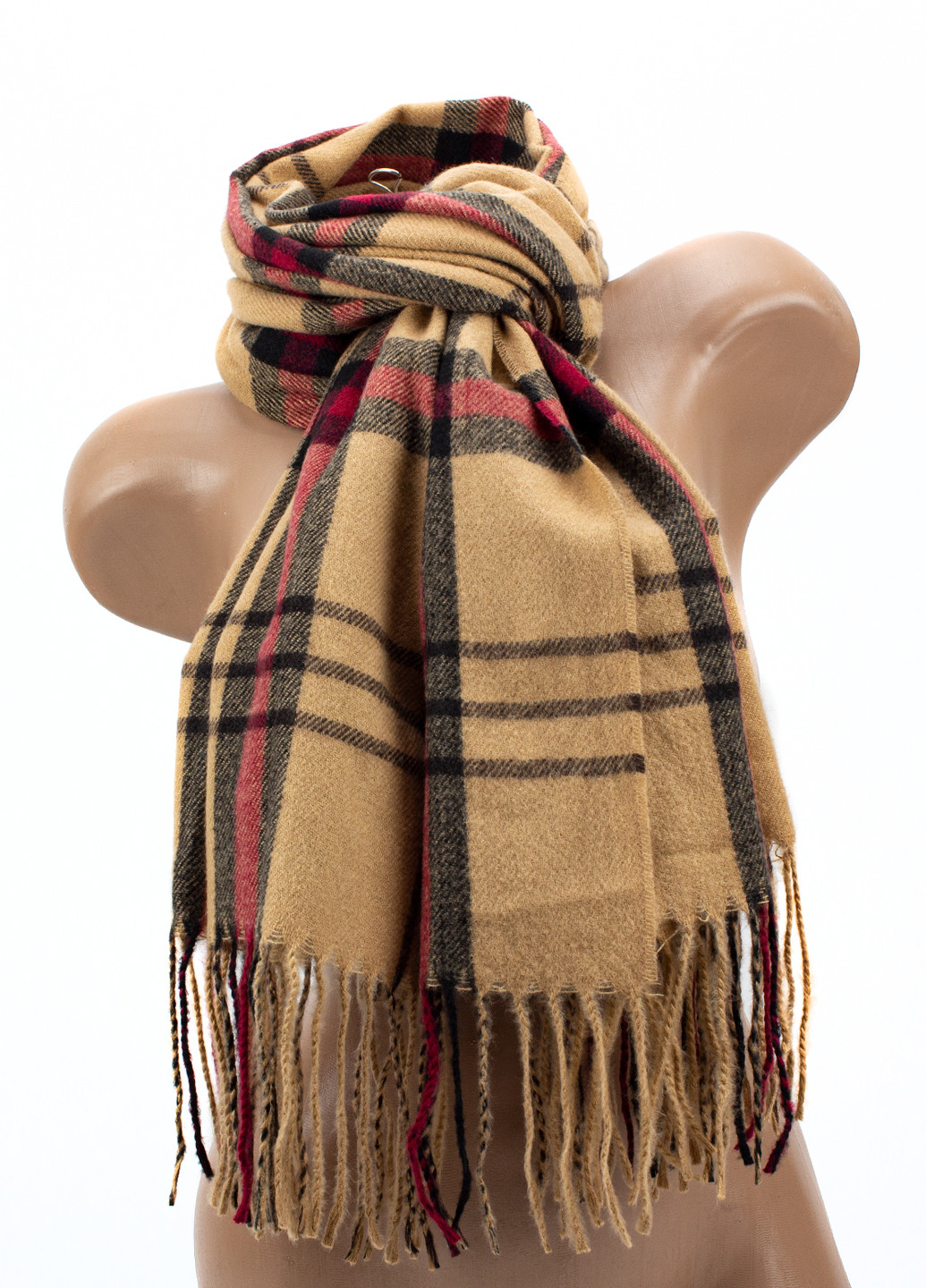 Женский шарф с бахрамой, верблюд Corze j10dcl (269449225)