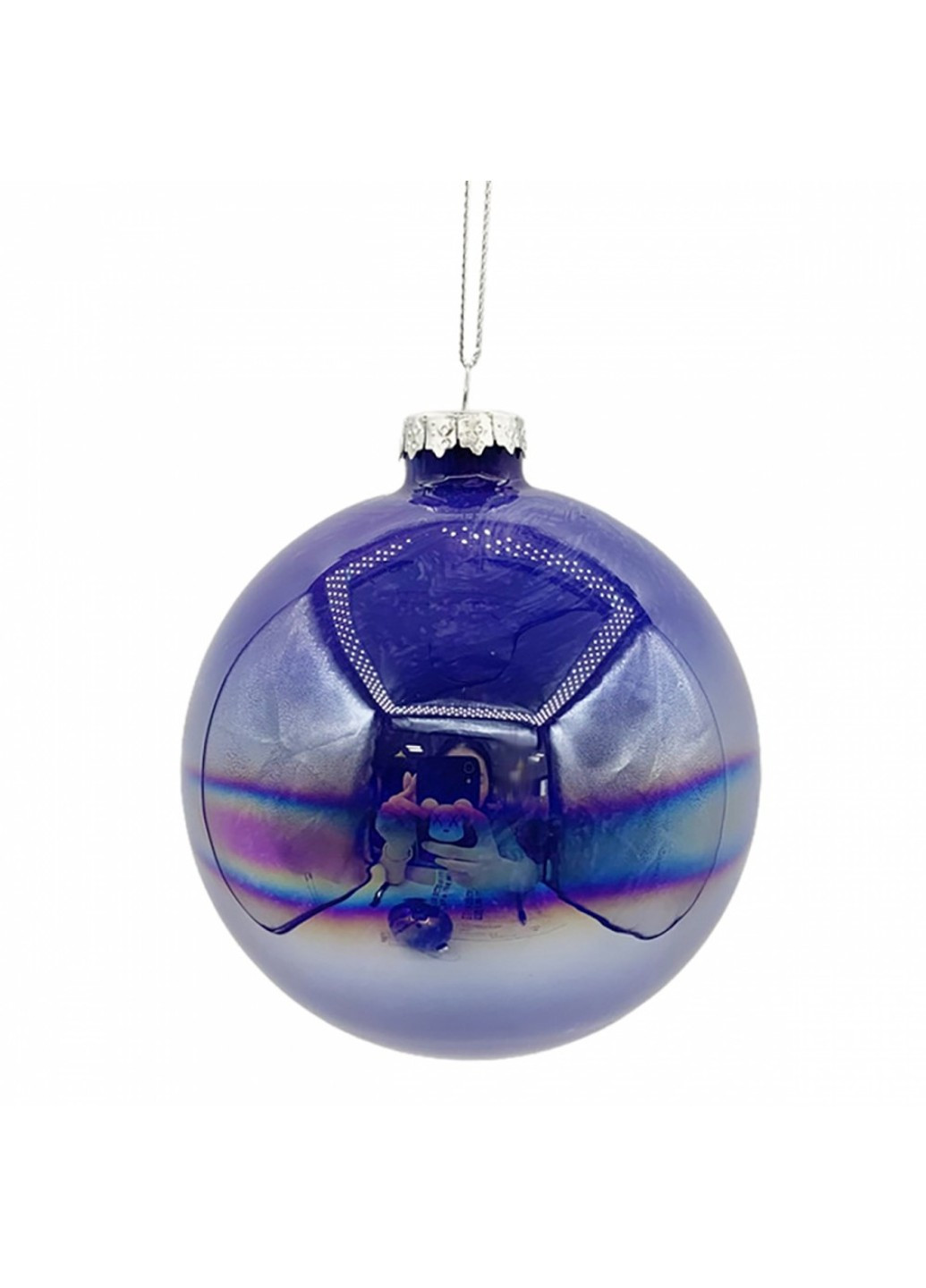 Шар новогодний Yes! Fun d-10 см, синий мрамор 973823 Novogod'ko (269692731)