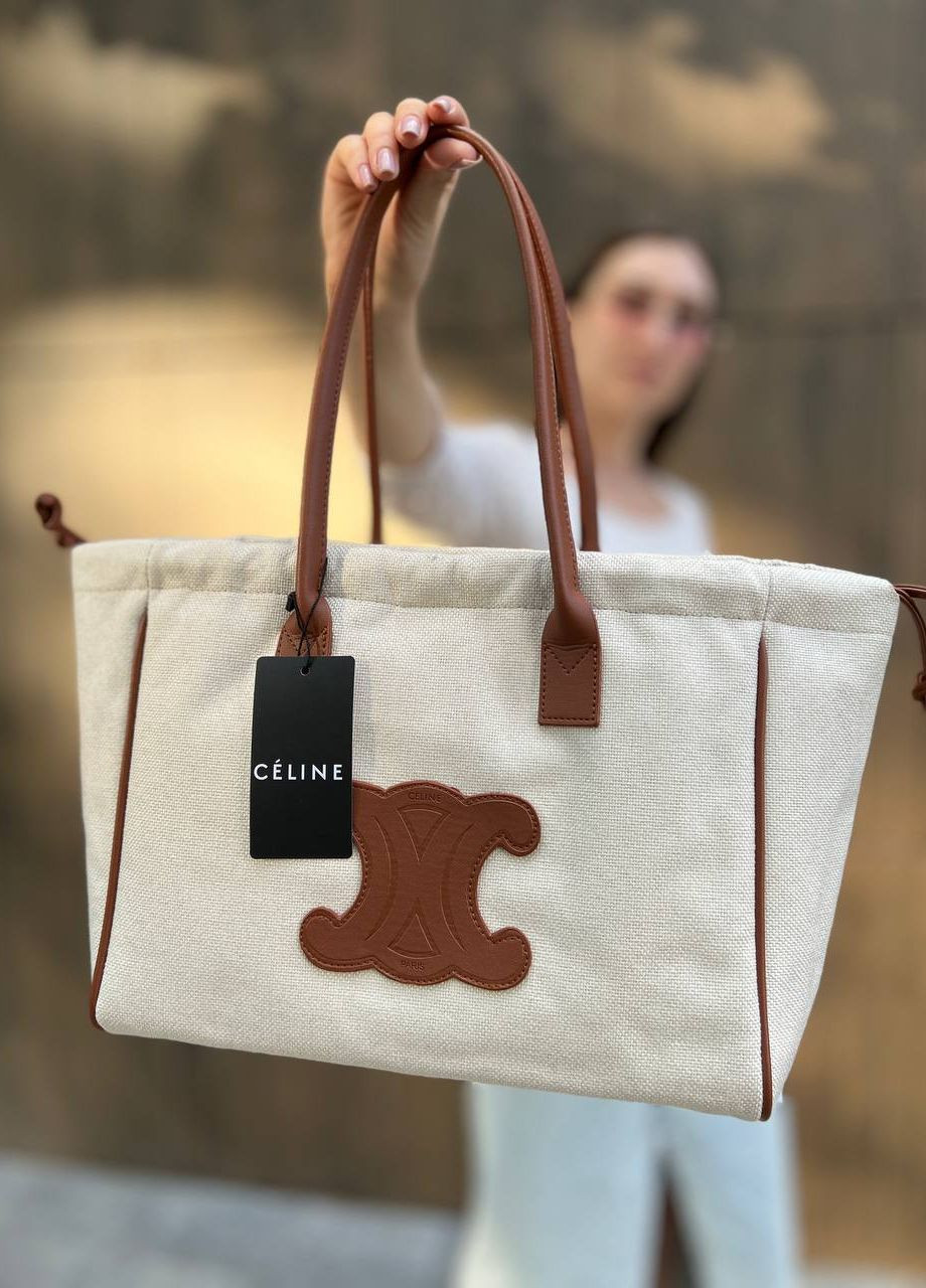Велика сумка шоппер з лого Celine shopper Vakko (260796649)