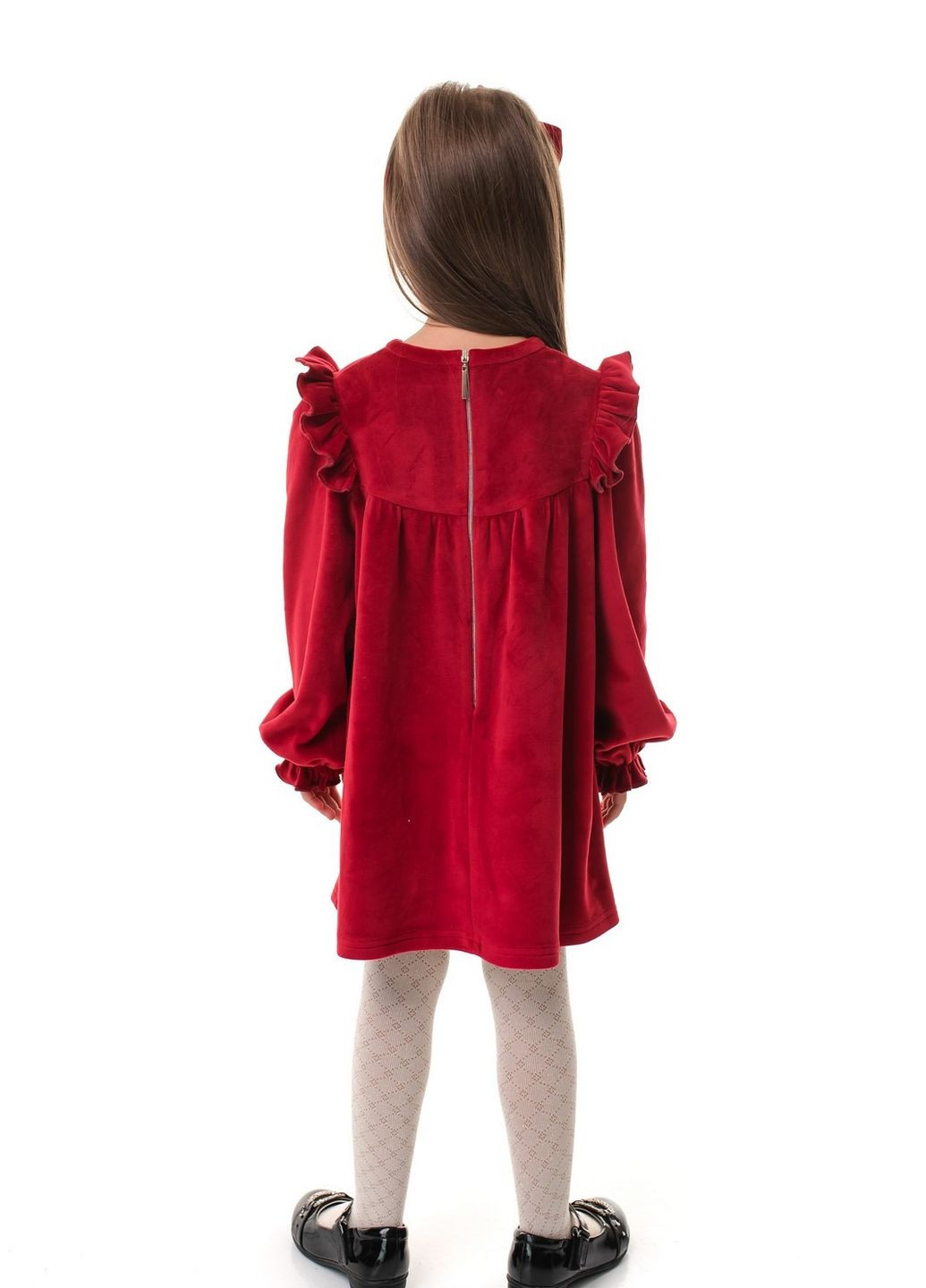 Красное платье для девочки длинный рукав 9238 92 см красный 70097 Suzie (275394679)