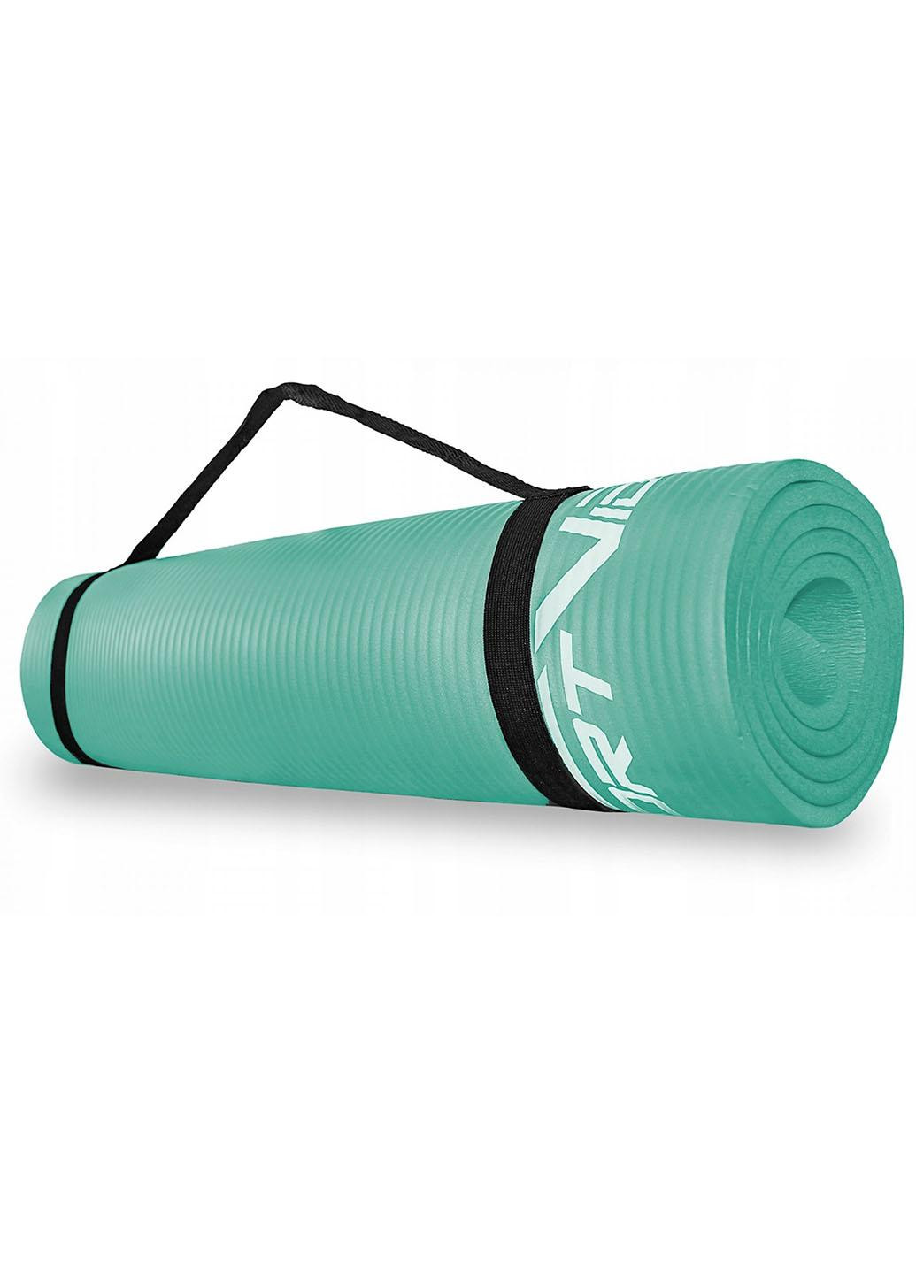 Коврик (мат) для йоги и фитнеса NBR 1 см SV-HK0067 Mint SportVida (259786870)