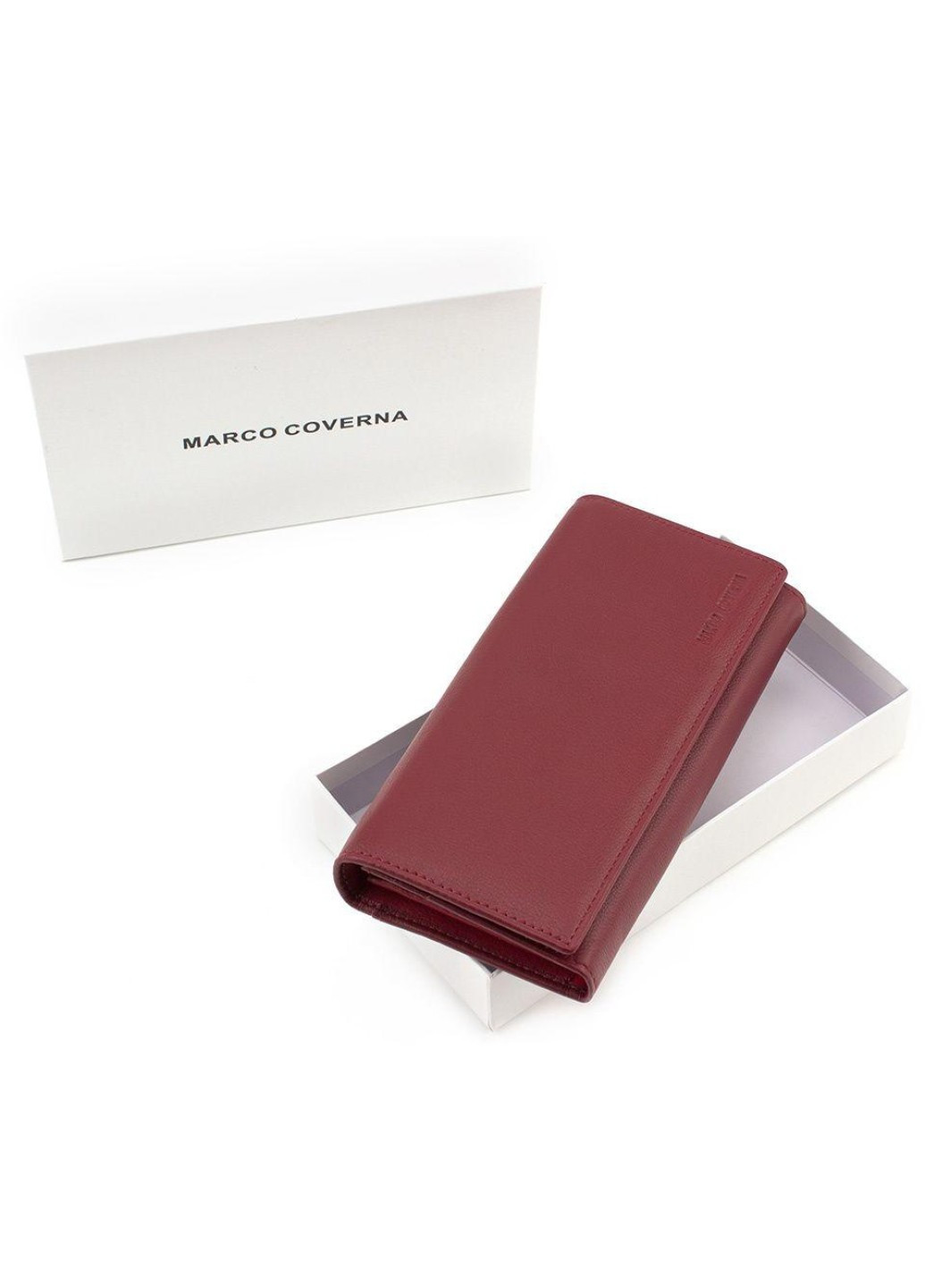 Яскравий гаманець для жінок зі шкіри MC-1413-4 (JZ6618) бордовий Marco Coverna (259752573)