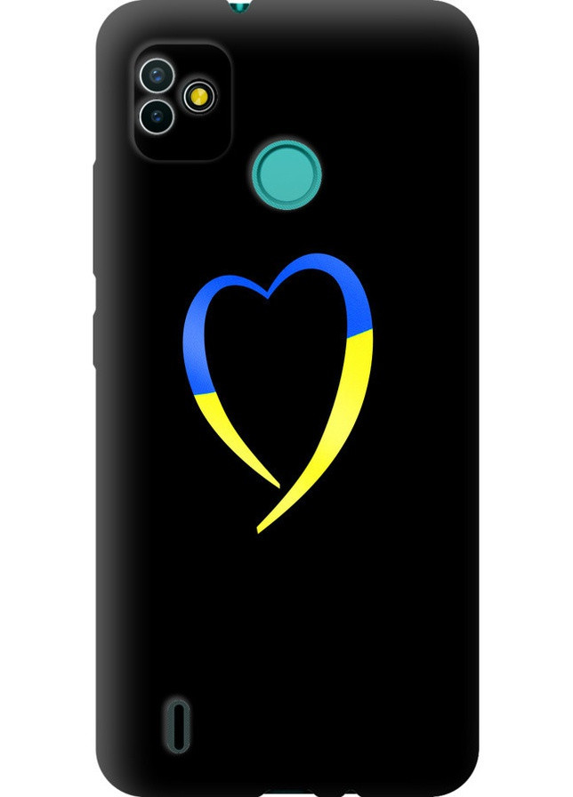 Силиконовый чехол 'Жёлто-голубое сердце' для Endorphone tecno pop 5 bd2p (258299255)