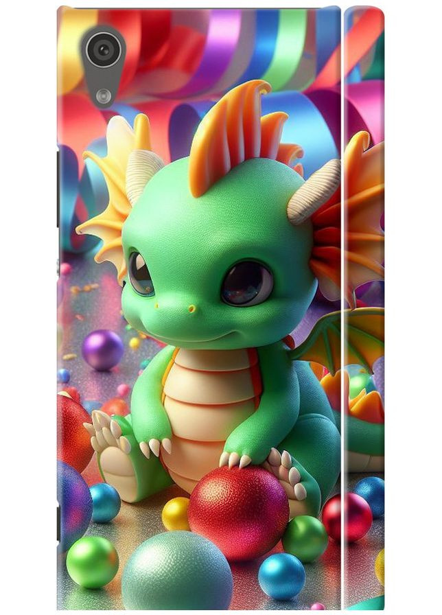3D пластиковый матовый чехол 'Веселый дракончик' для Endorphone Sony Xperia XA1 G3112 (275460337)