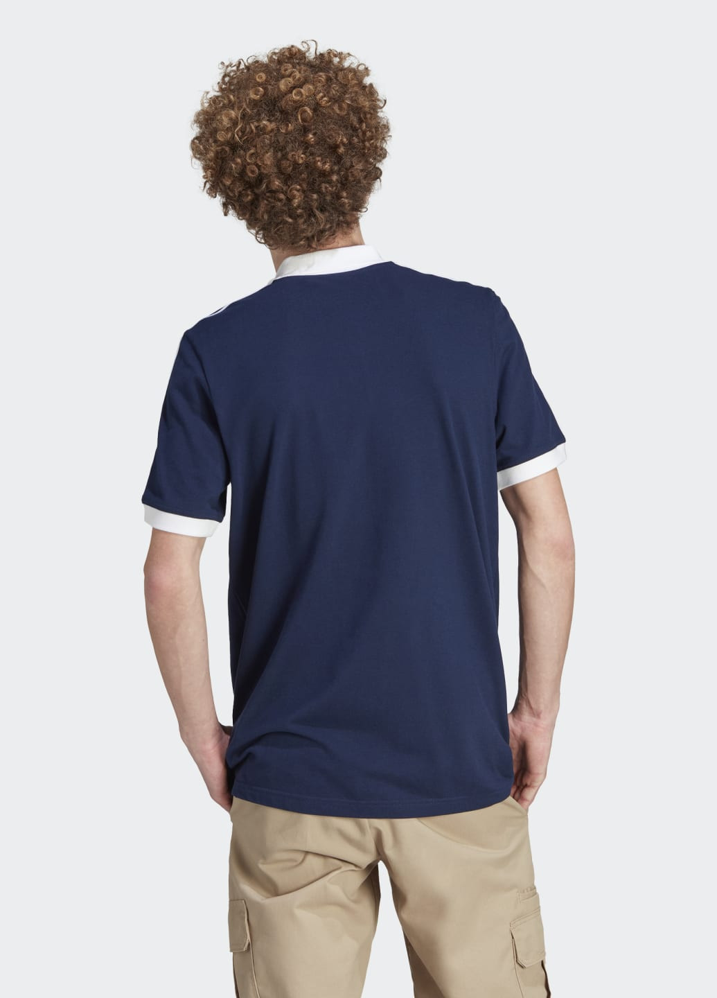 Синяя футболка-поло adicolor classics 3-stripes adidas