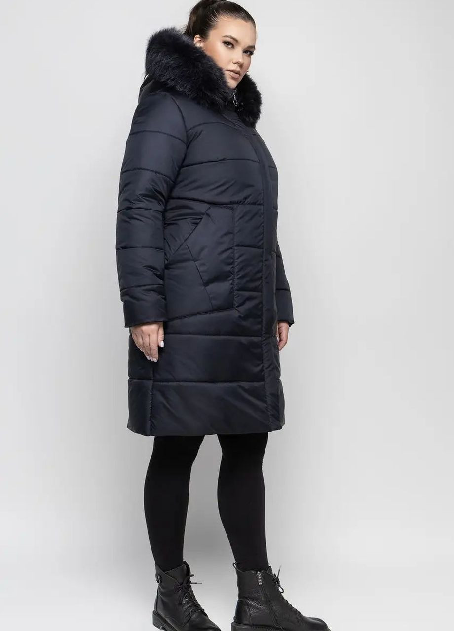 Синя зимня зимова куртка жіноча великого розміру SK