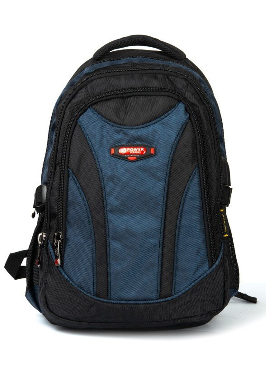 Рюкзак для города для ноутбука с USB 924 black-blue Power In Eavas (261551272)