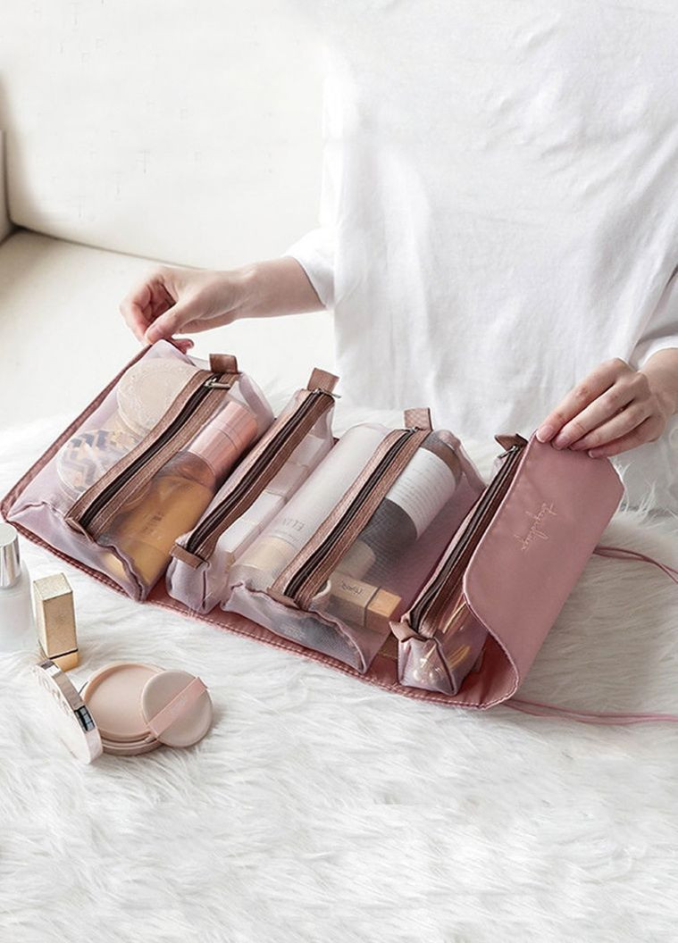 Жіноча косметичка рол рожева No Brand (266340634)