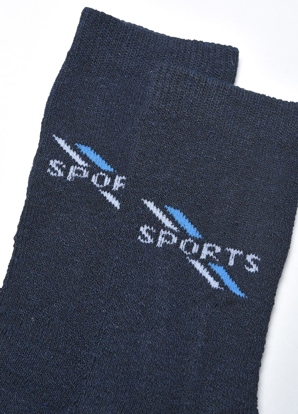 Шкарпетки чоловічі махрові темно-синього кольору розмір 40-45 Let's Shop (267167123)