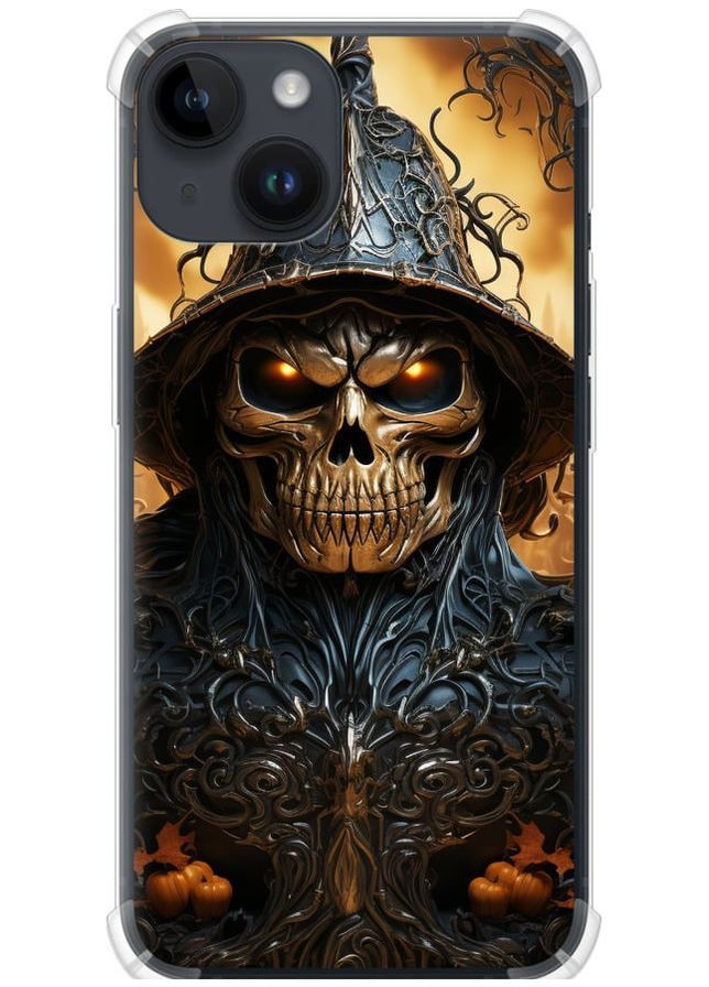 Силикон с усиленными углами чехол 'Череп 2' для Endorphone Apple iPhone 14 (266807048)