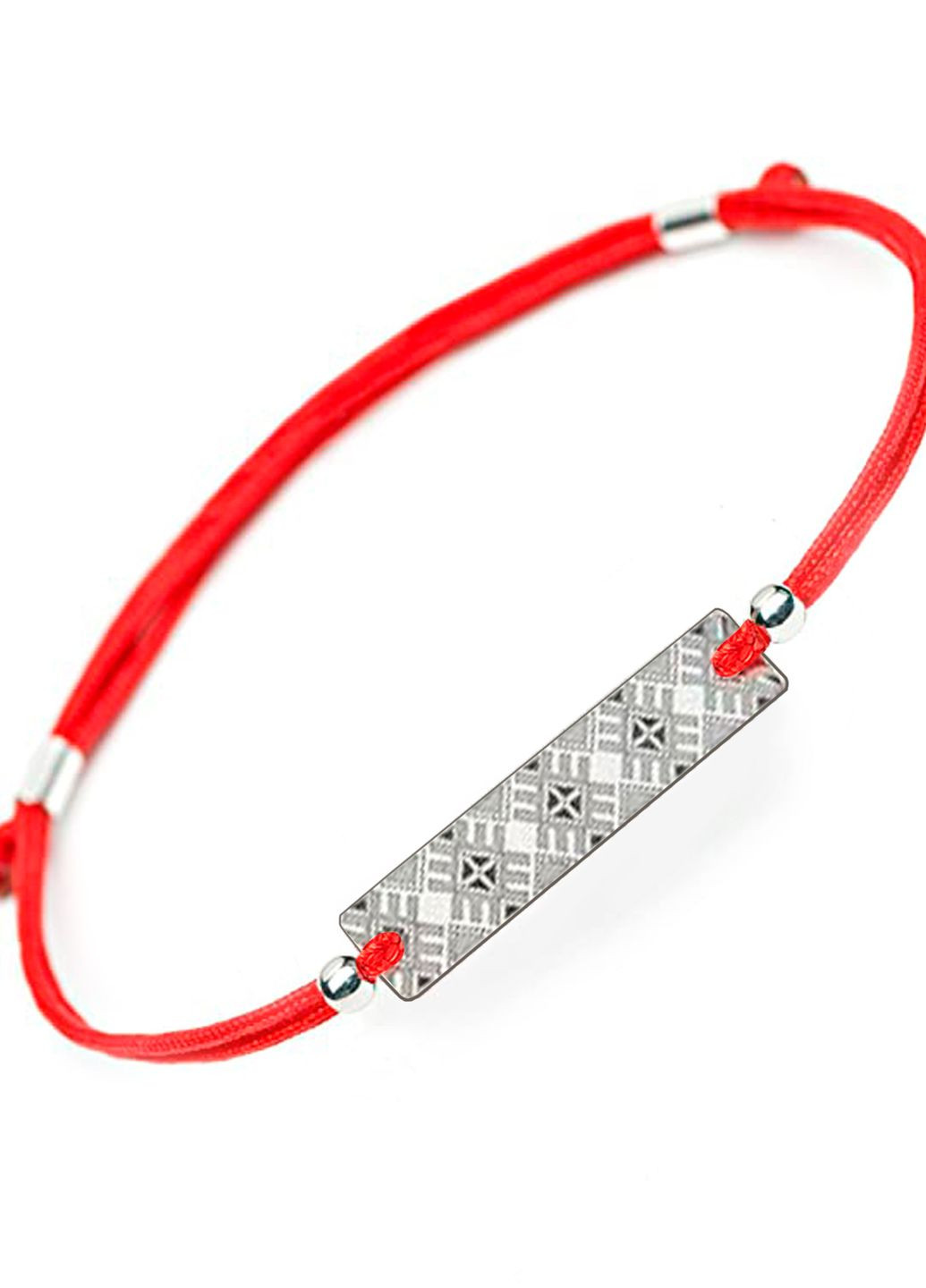 Серебряный браслет Вышиванка красная нить «Подсолнухи» регулируеться родированное серебро Family Tree Jewelry Line (266422828)