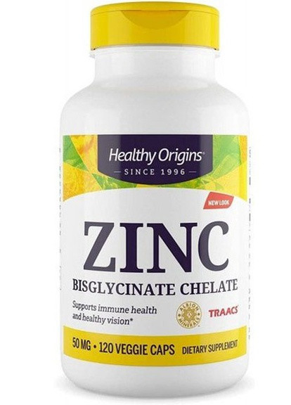 Zinc Bisglycinate Chelate 50 mg 120 Veg Caps HOG-39550 Healthy Origins (256721473)