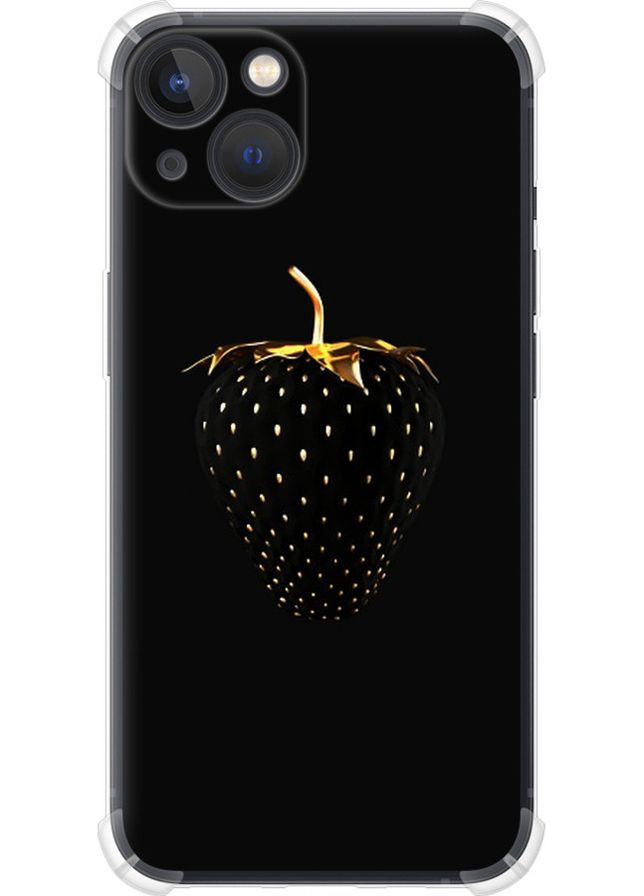 Силіконовий протиударний с посиленими кутами чохол 'Чорна полуниця' для Endorphone apple iphone 13 (276315101)