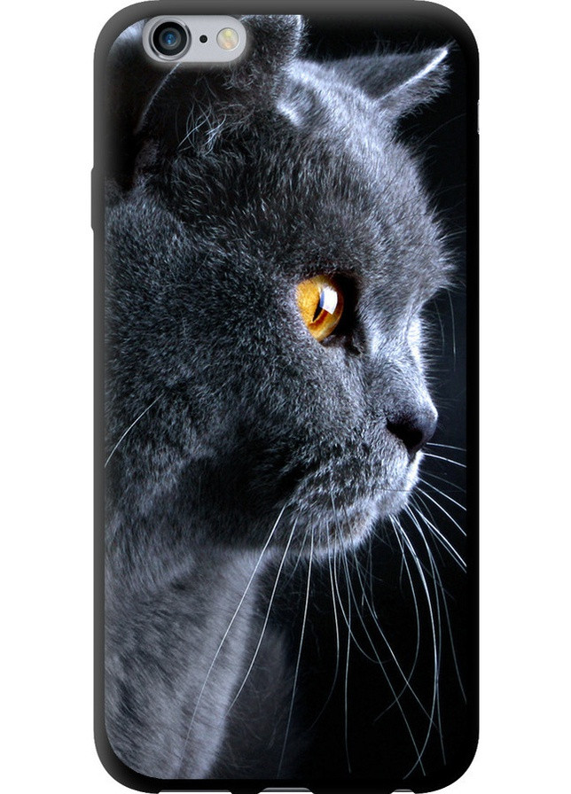 TPU черный чехол 'Красивый кот' для Endorphone apple iphone 6s plus (257903475)
