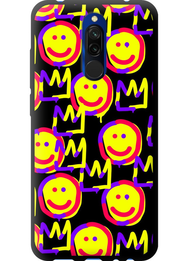 TPU черный чехол 'Смайлики v2' для Endorphone Xiaomi Redmi 8 (258215370)