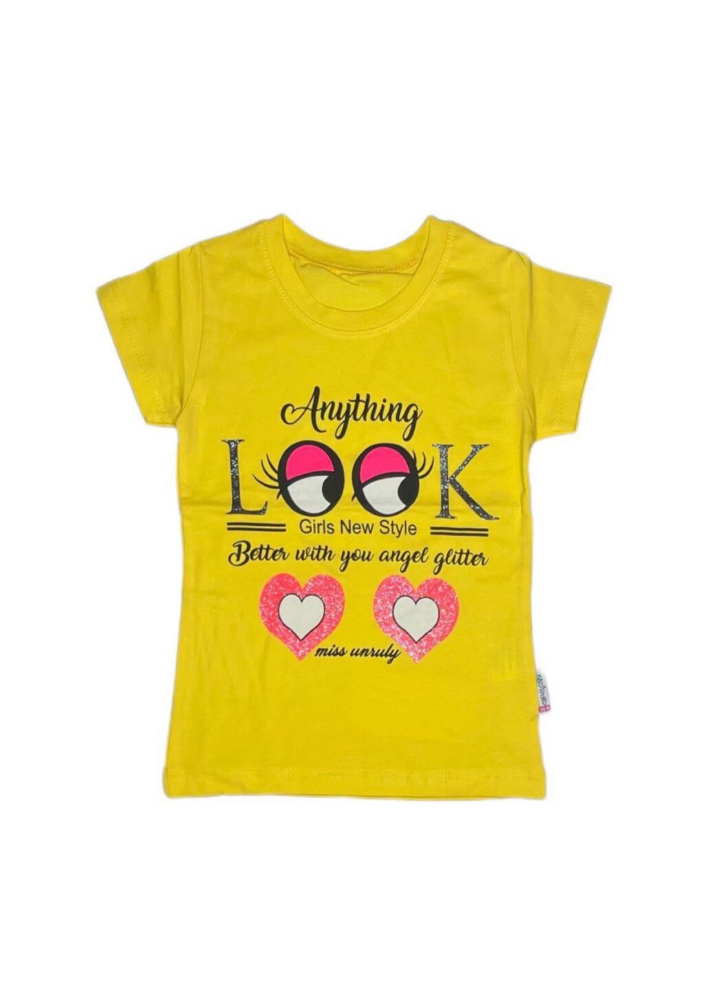 Жовта яскарава футболка для дівчинки Unruly