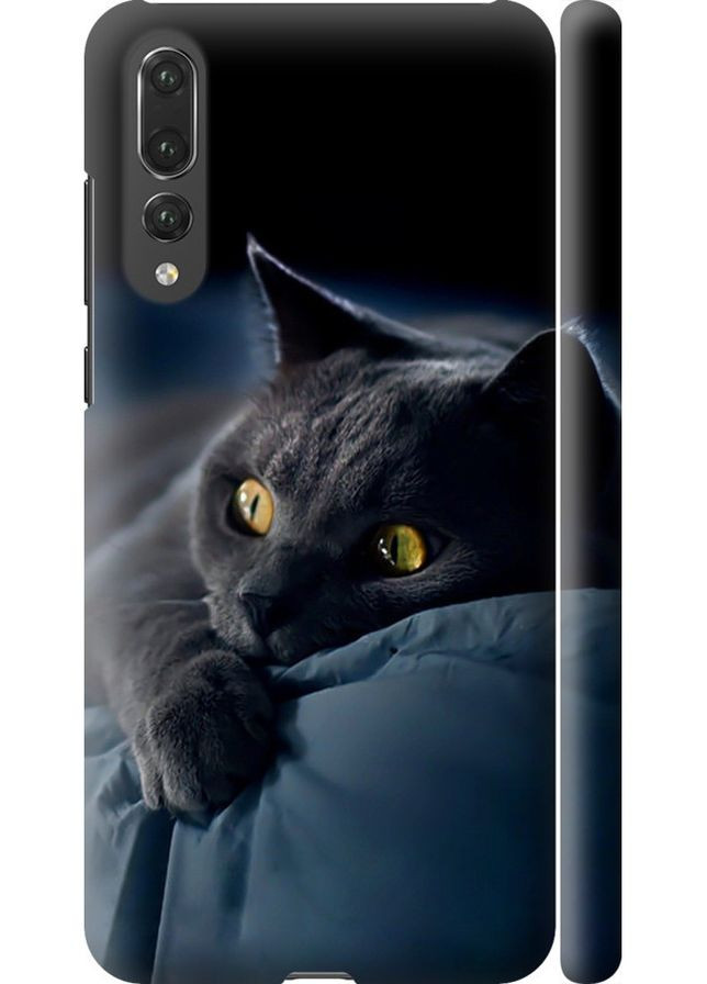 3D пластиковий матовий чохол 'Димчастий кіт' для Endorphone huawei p20 pro (265226587)