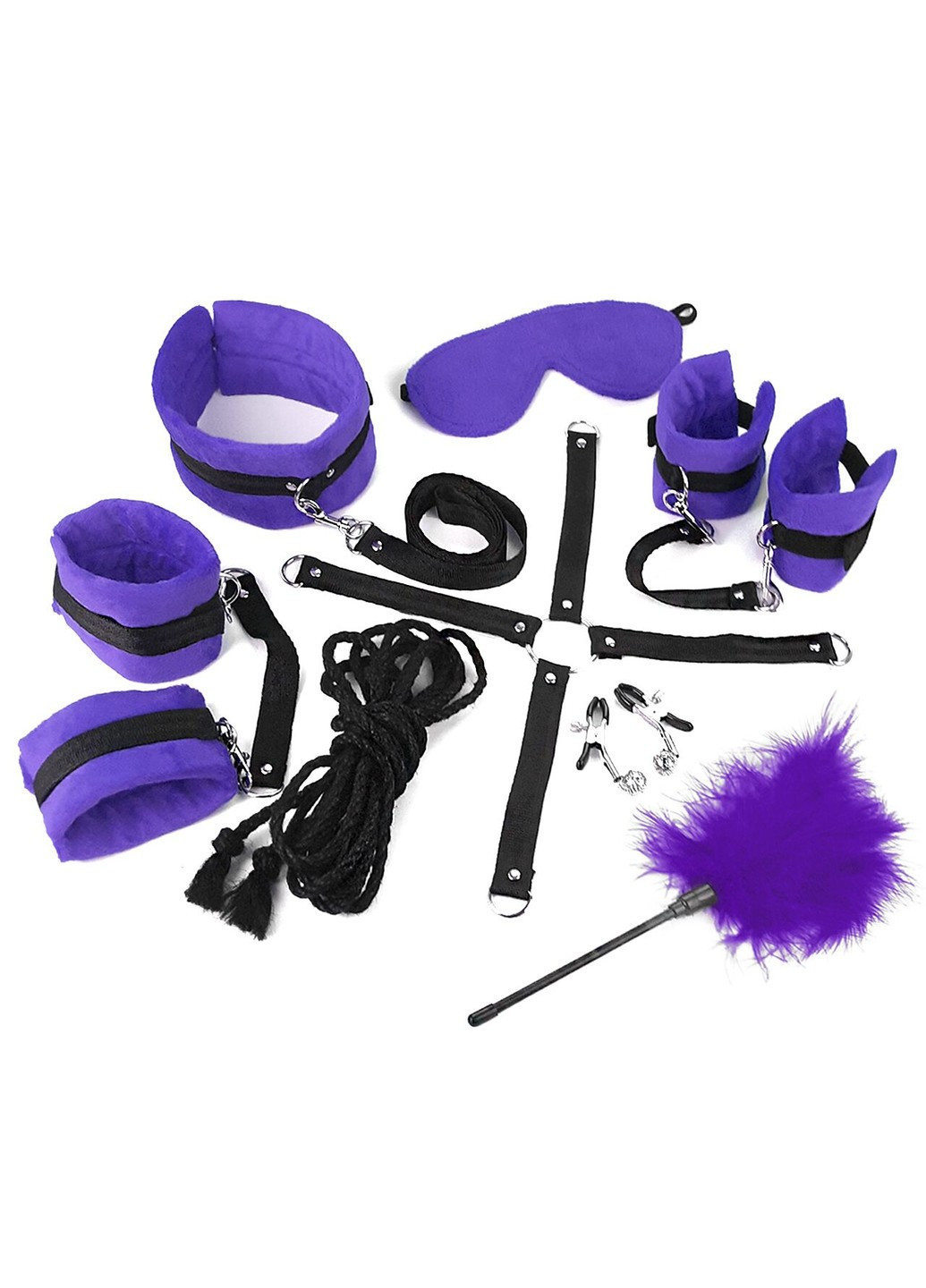 Набор БДСМ - Soft Touch BDSM Set, 9 предметов, Фиолетовый Art of Sex (258302877)