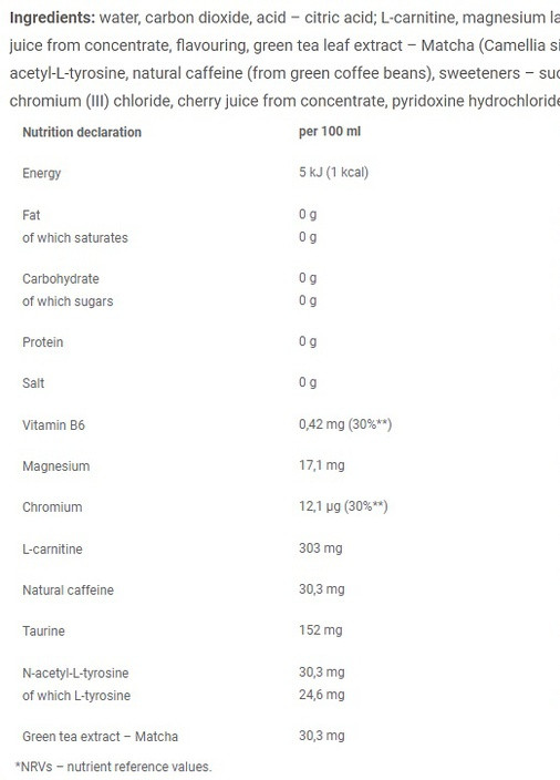 Olimp Nutrition Carni Tea Xplode Zero 330 ml Cherry Olimp Sport Nutrition (256724262)