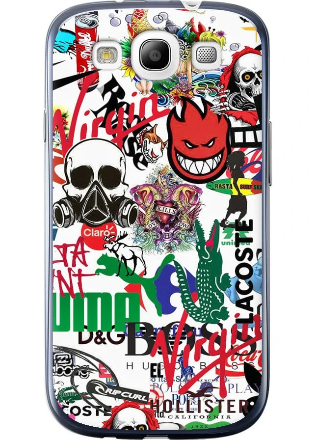 2D пластиковий чохол 'Many different logos' для Endorphone Samsung Galaxy S3 Duos I9300i (257827340)