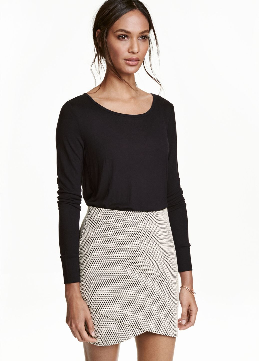 Лонгслив,черний, Basic H&M (263691952)