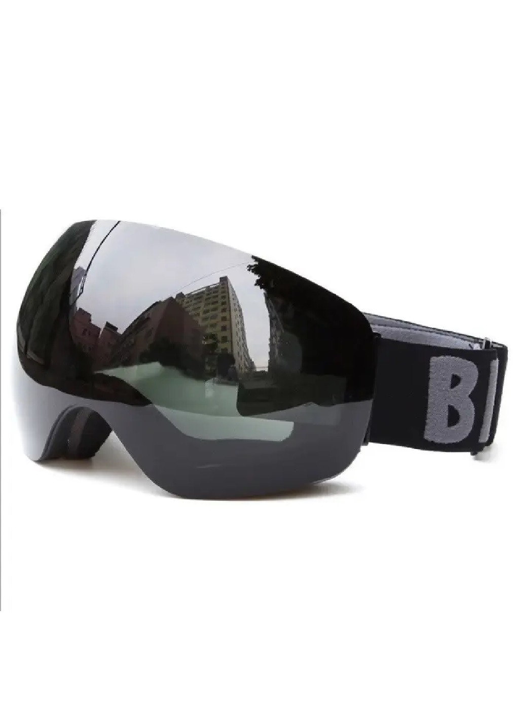 Маска очки защитные для сноуборда лыж зимних видов спорта с мешочком чехлом съемным ремешком 16,5х10 см (475936-Prob) Unbranded (275068609)