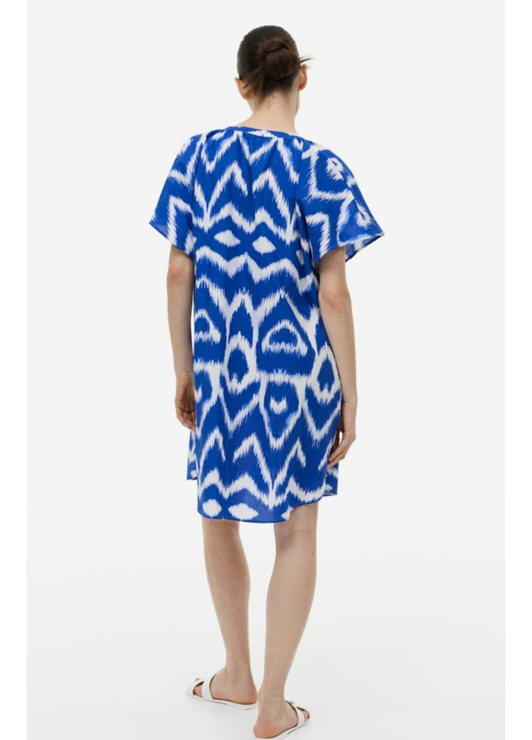 Синя повсякденний жіноча бавовняна сукня н&м (55842) xs синя H&M