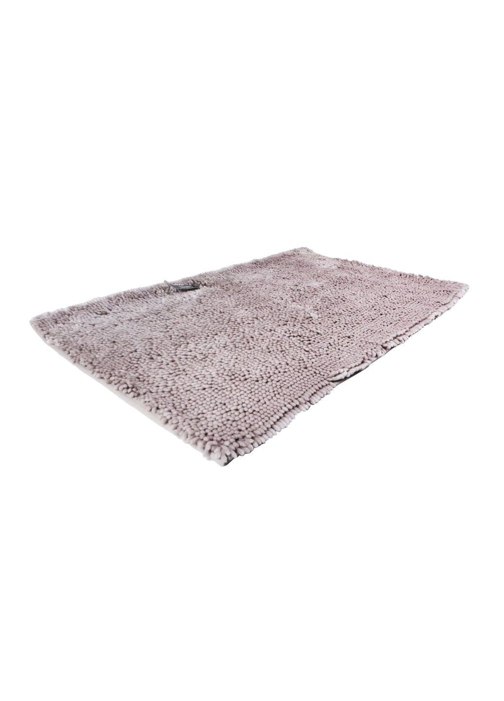 Прямокутний килимок для ванної з мікрофібри 60х100 см бежевий Home Ideas (276462084)
