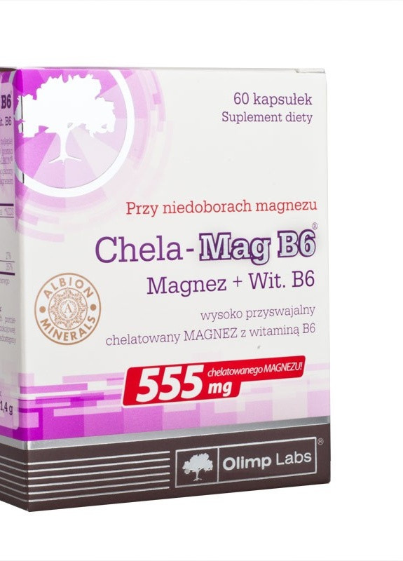 Магній та вітамін B6 Chela-Mag B6 60 caps Olimp (258297848)
