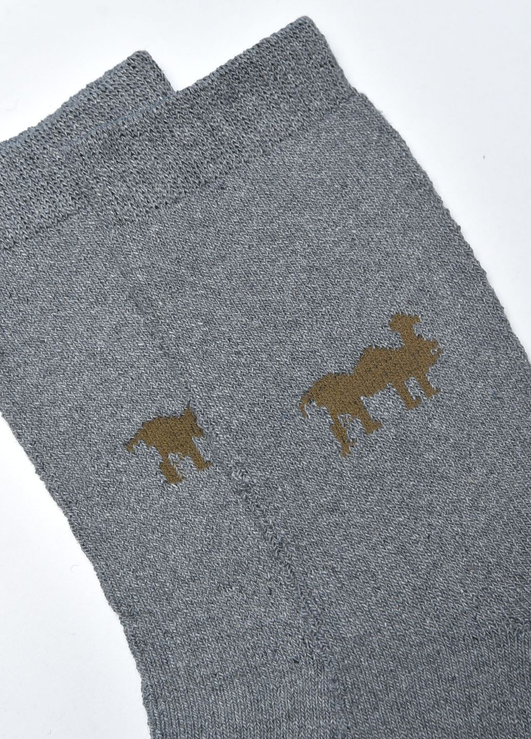 Носки махровые мужские серого цвета размер 42-48 Let's Shop (267167079)