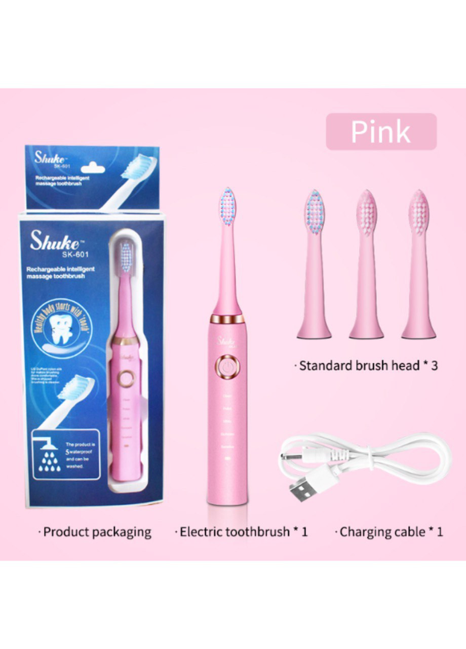 Електрична зубна щітка Shuke Рожева No Brand sk-601 (260339899)