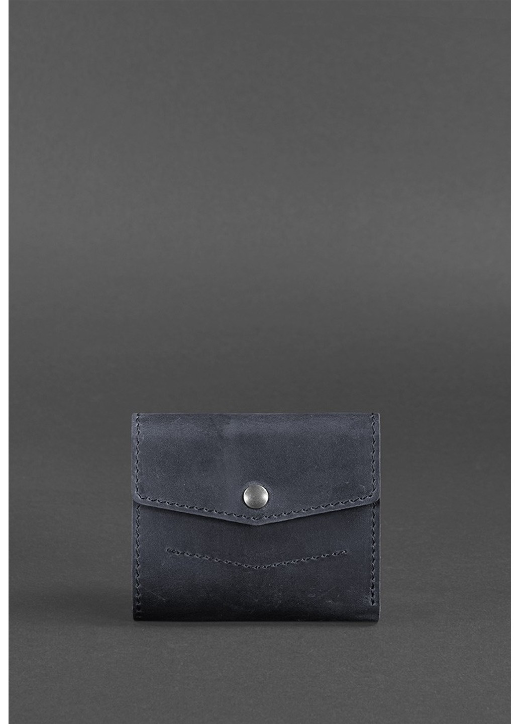 Жіночий шкіряний гаманець 2.1 темно-синій Краст BN-W-2-1-NAVY-BLUE BlankNote (276773451)