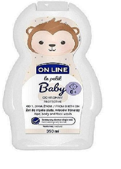 Дитячий гель-шампунь від народження 3в1 Baby Protective 350 мл (2163) On Line (266826198)